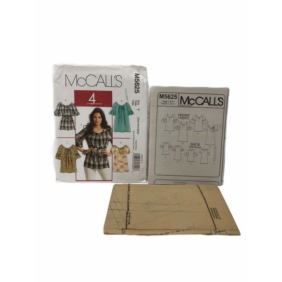 Mccalls M5625 Misses Tops Belt Tunic Raglan Sleeves Sewing Pattern Size Xs-M - Picture 7 of 7